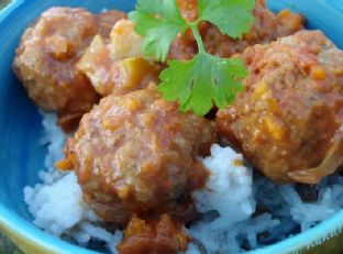 Turkish Baharat Meatballs with Lentil Pilaf