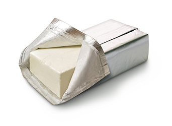 Soft cheese like mozzarella or cheddar