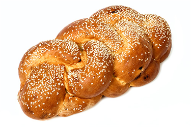 Loosely-packed challah cubes (about 1 inch)