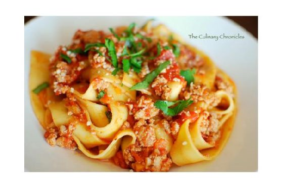 Turkey Bolognese Ragu With Pappardelle