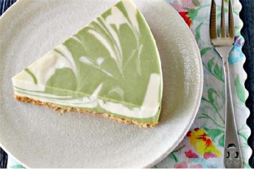 No-Bake Green Tea Tofu Cheesecake