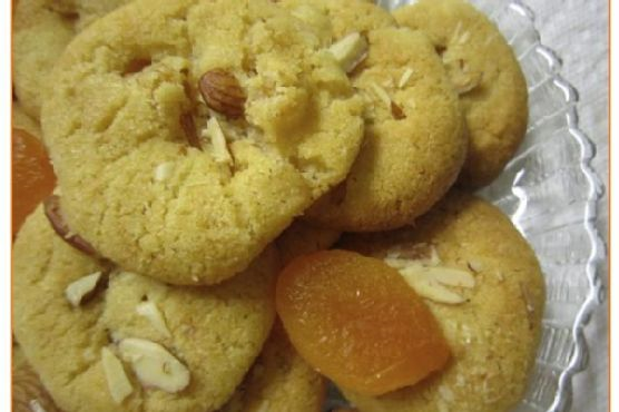 Apricot Chickpea Flour Cookies