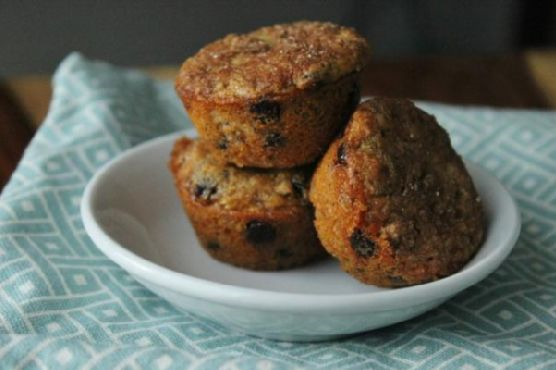 Mini Chocolate Chip & Flax Banana Muffins