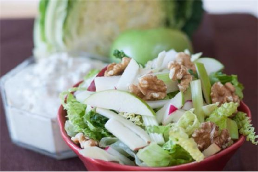 Crisp Winter Salad with Maple Gorgonzola Dressing