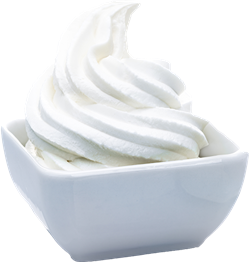 Vanilla frozen yogurt or vanilla ice cream