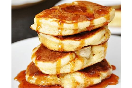 Banana & Coconut Pancakes With Palm Sugar Syrup