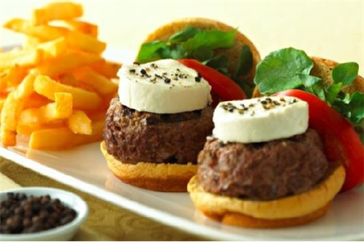 Peppered Goat Cheese Log Sliders