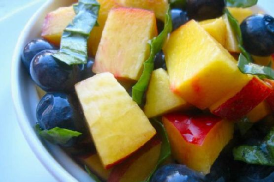 Nectarine Blueberry Basil Fruit Salad