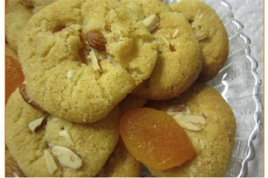 Apricot Chickpea Flour Cookies