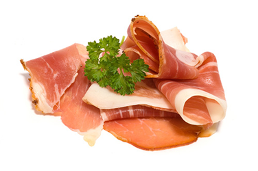 Sliced mixed deli meats (e.g., salami, prosciutto and black forest ham)