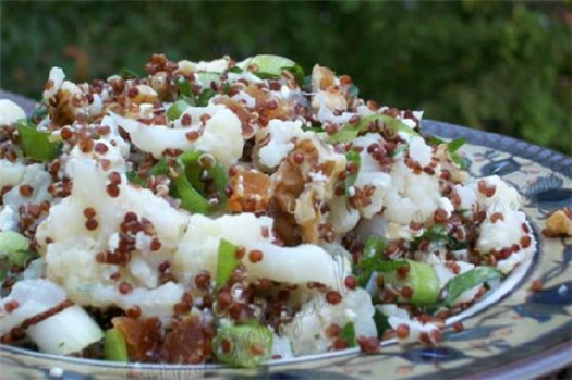 Red Quinoa and Roasted Cauliflower Salad